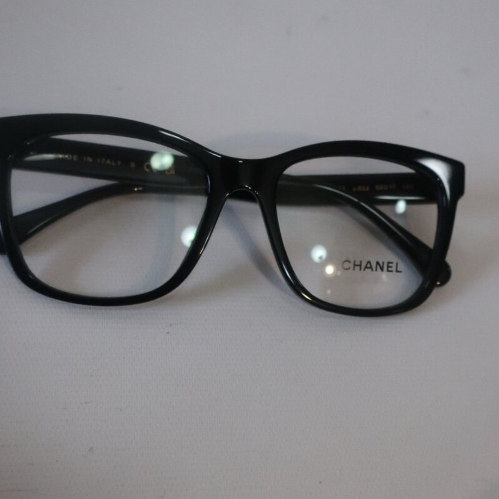 Authentic CHANEL Black Eyewear with Logo Case and Box, #3392 - Picture 2 of 9
